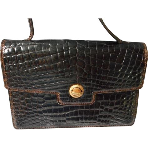 gucci vintage alligator handbag